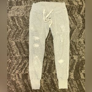 NSF Sayde Distressed Sweatpants Marled Grey Size P (XS)